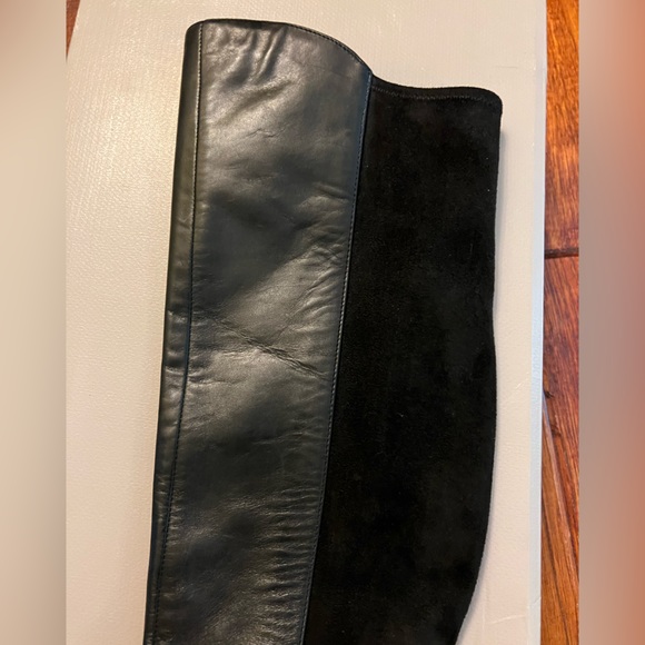 Franco Sarto High Knee Leather Black Boots 7.5 - Picture 6 of 10